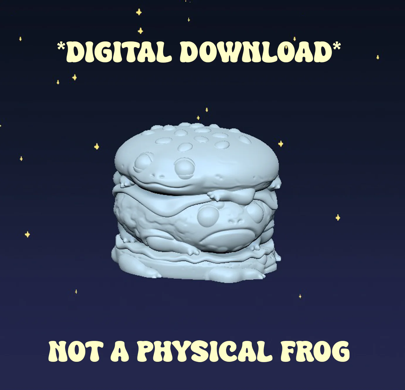 Burger Frogs Stacked - Digital STL File