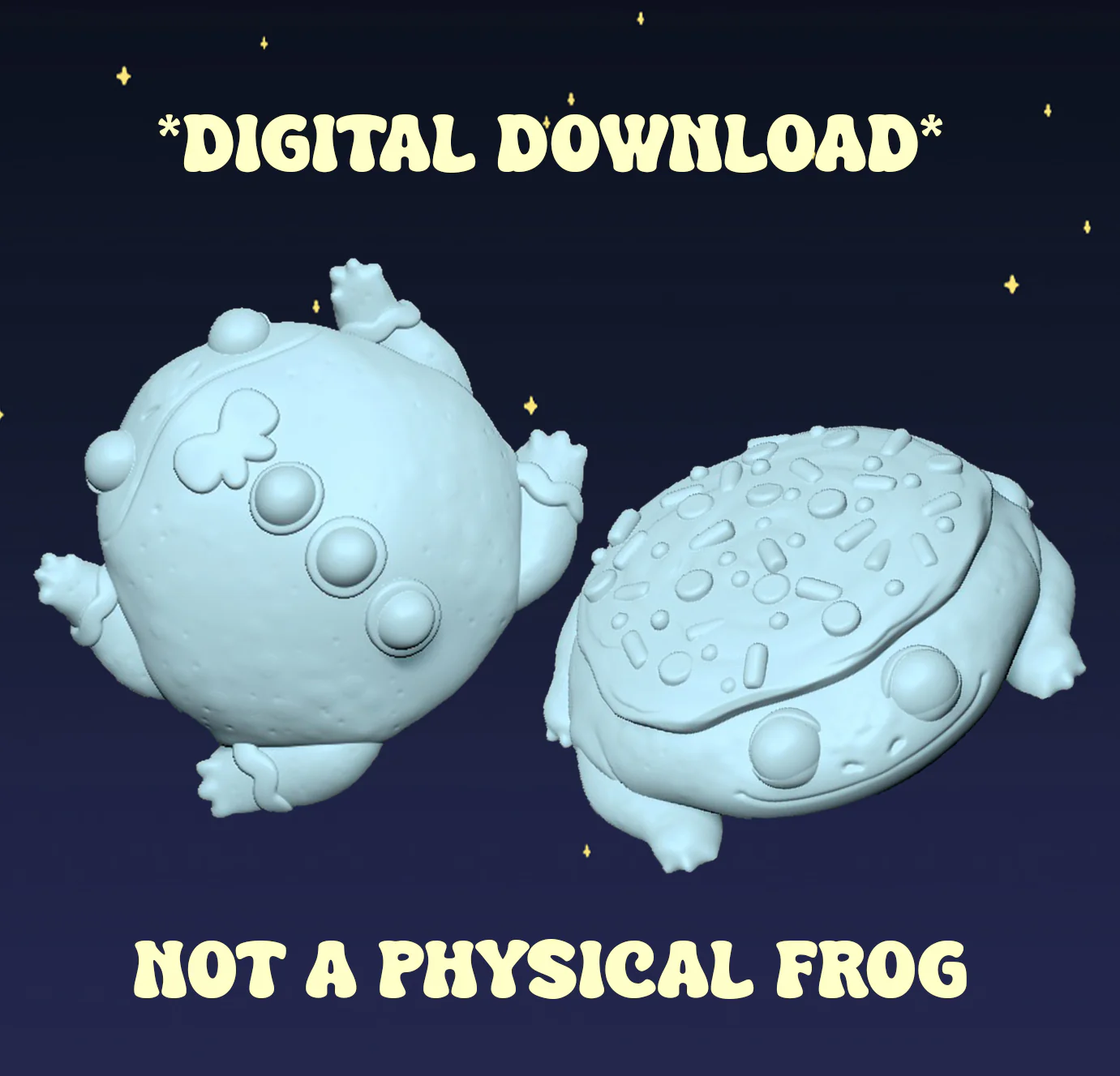 Decorative Cookie Frogs - Digital STL Files