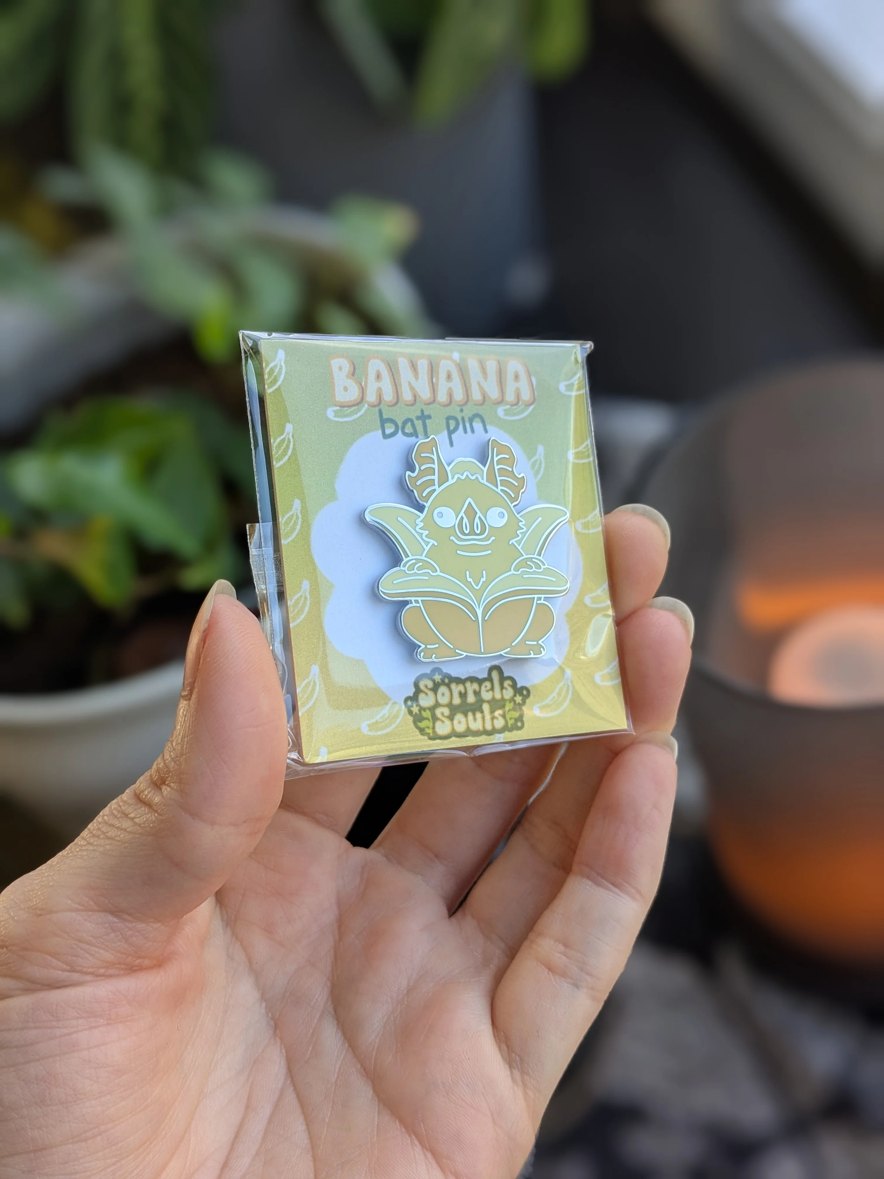 Enamel Pin - Banana Bat - Image 3