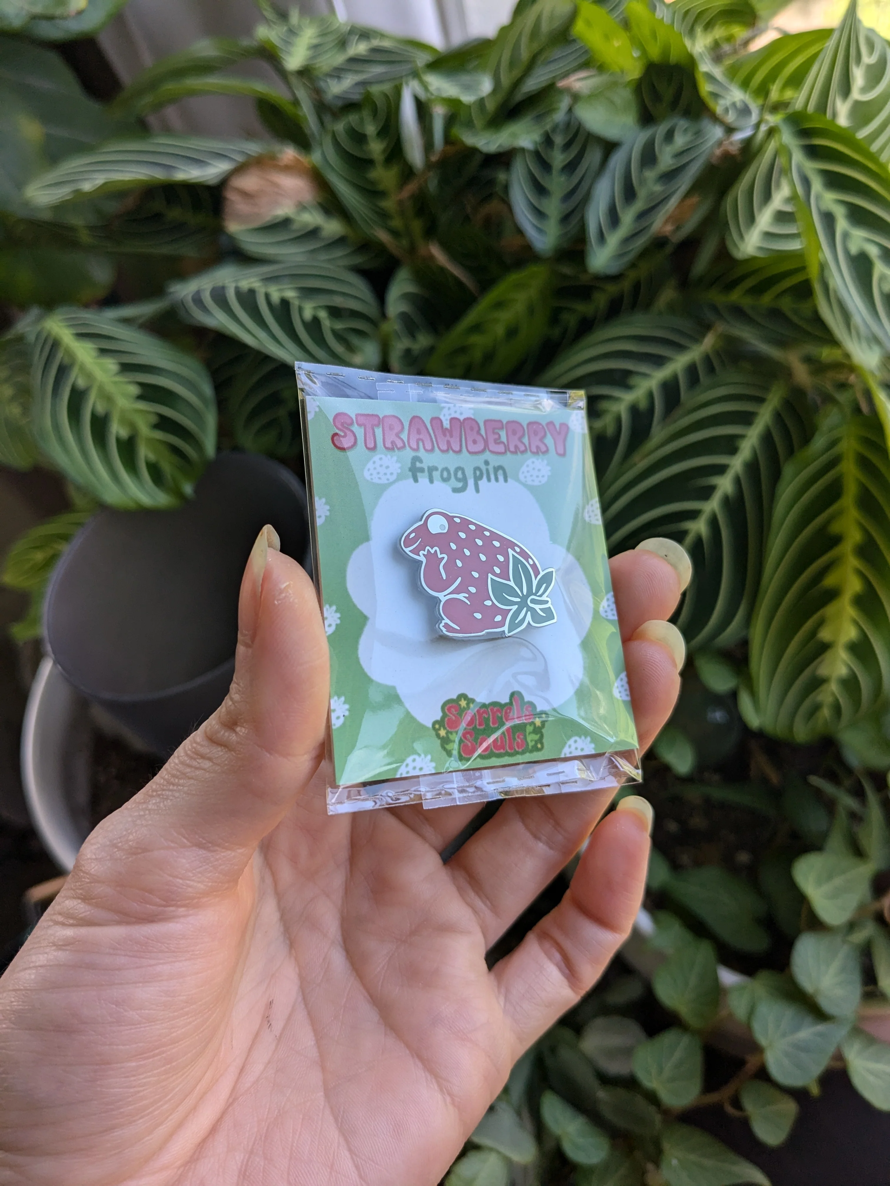 Enamel Pin - Strawberry Frog - Image 2