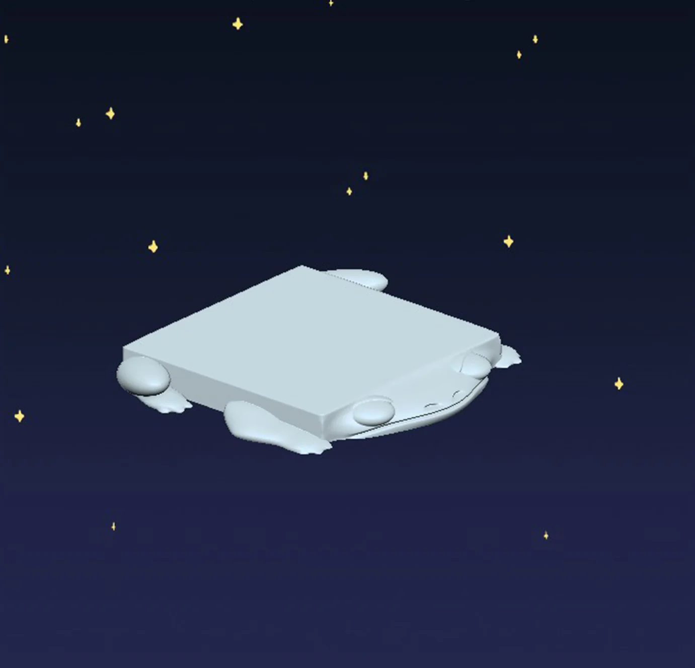Flat Square Frog - Digital STL File - Image 3
