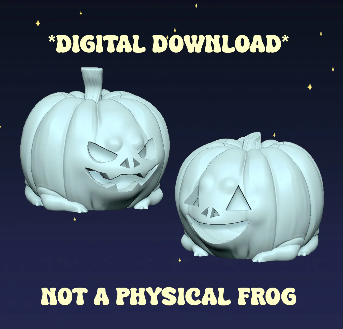 Jack O'Lantern Frogs - Digital STL File