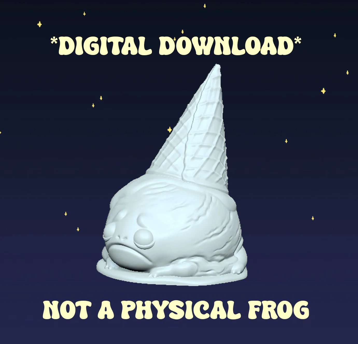 Ice Cream Frog - Digital STL File - Image 3