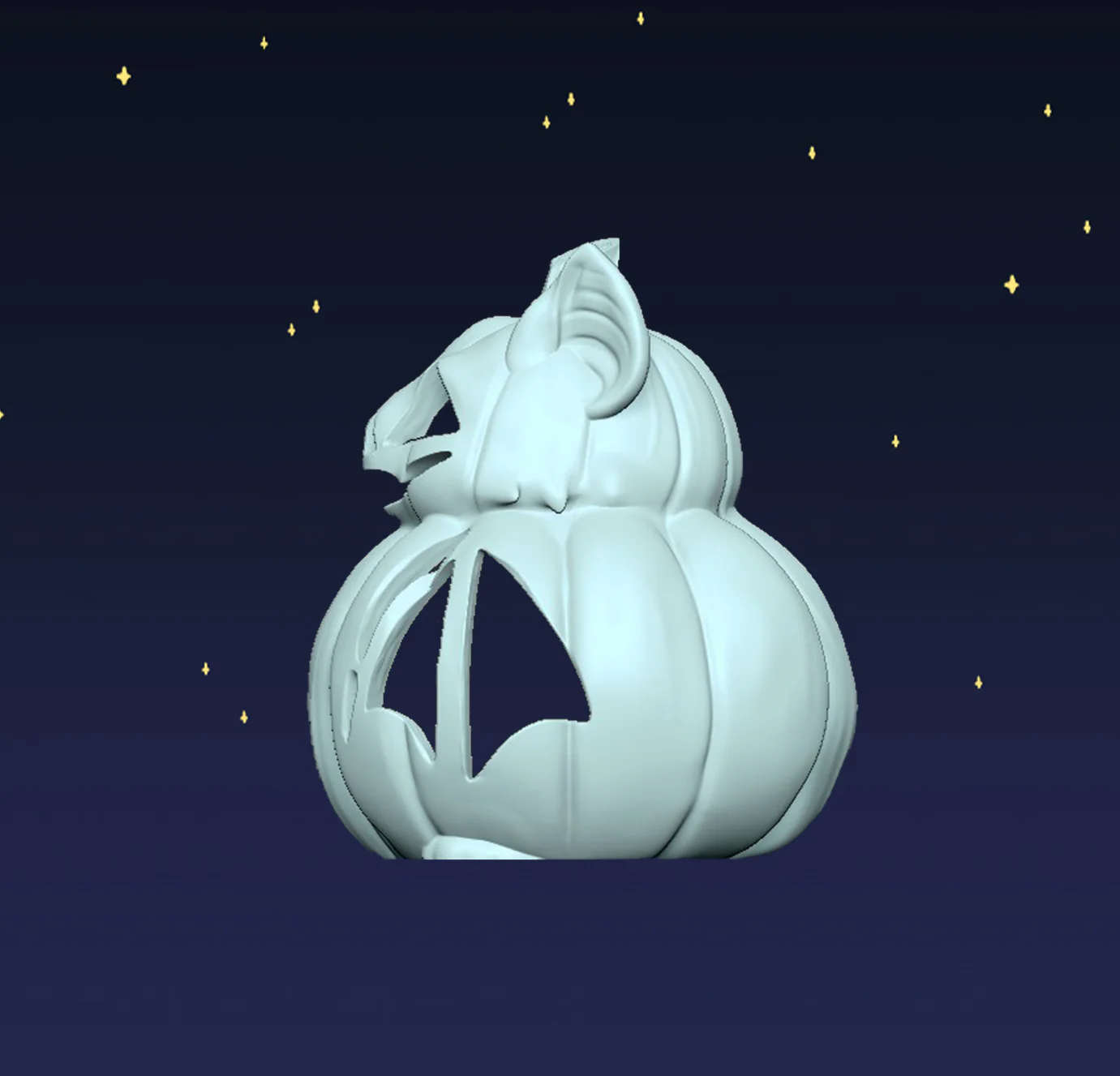 Jack O'Lantern Bat - Digital STL File - Image 2
