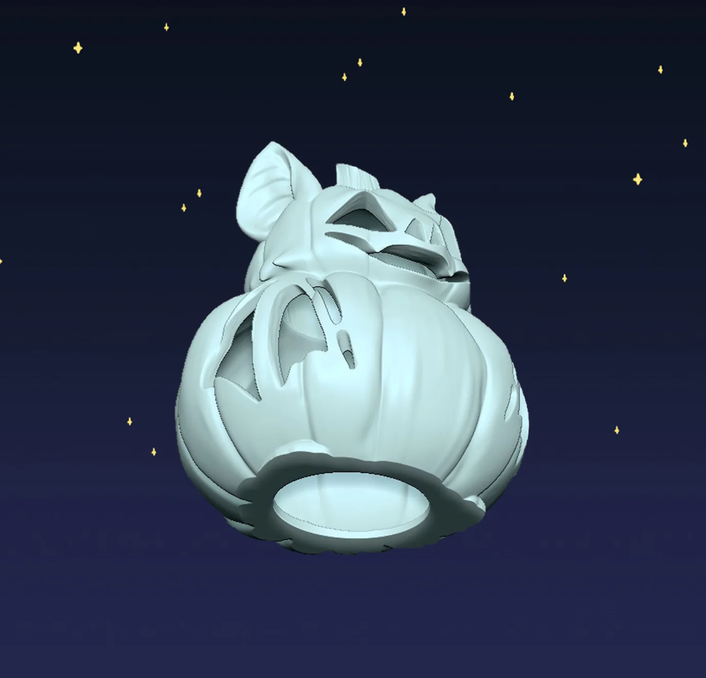Jack O'Lantern Bat - Digital STL File - Image 3