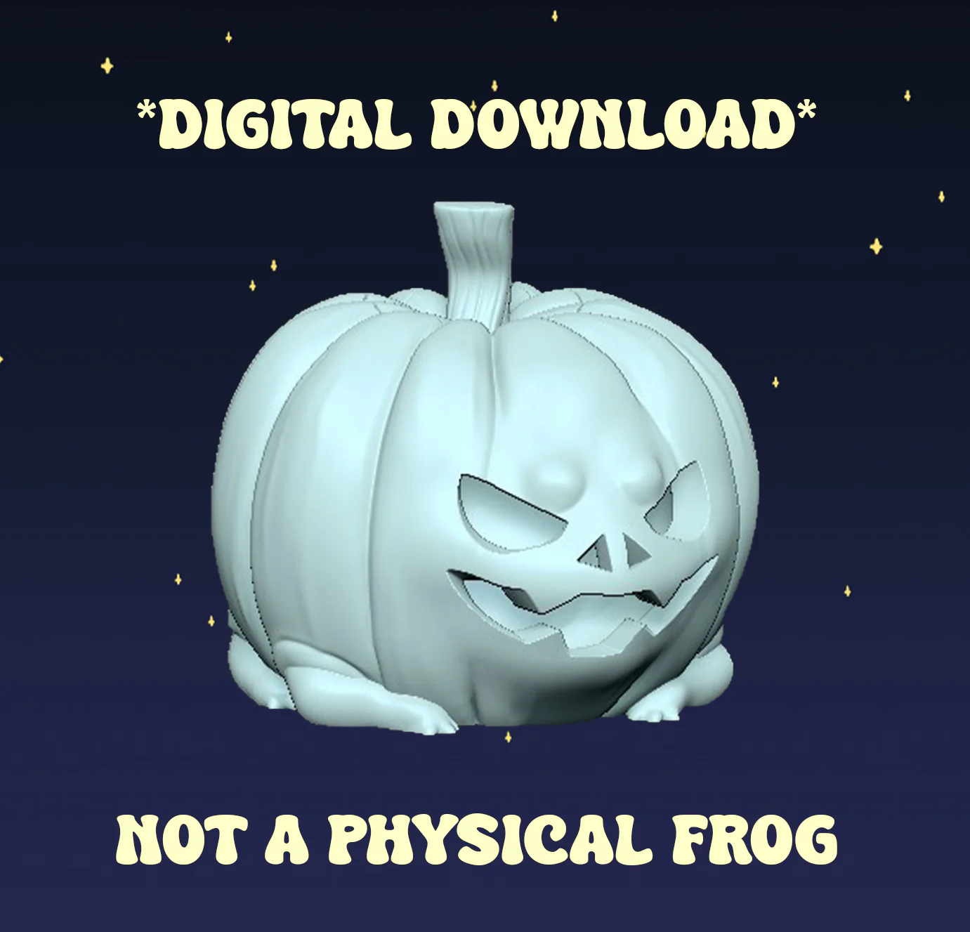 Jack O'Lantern Frogs - Digital STL File - Image 2