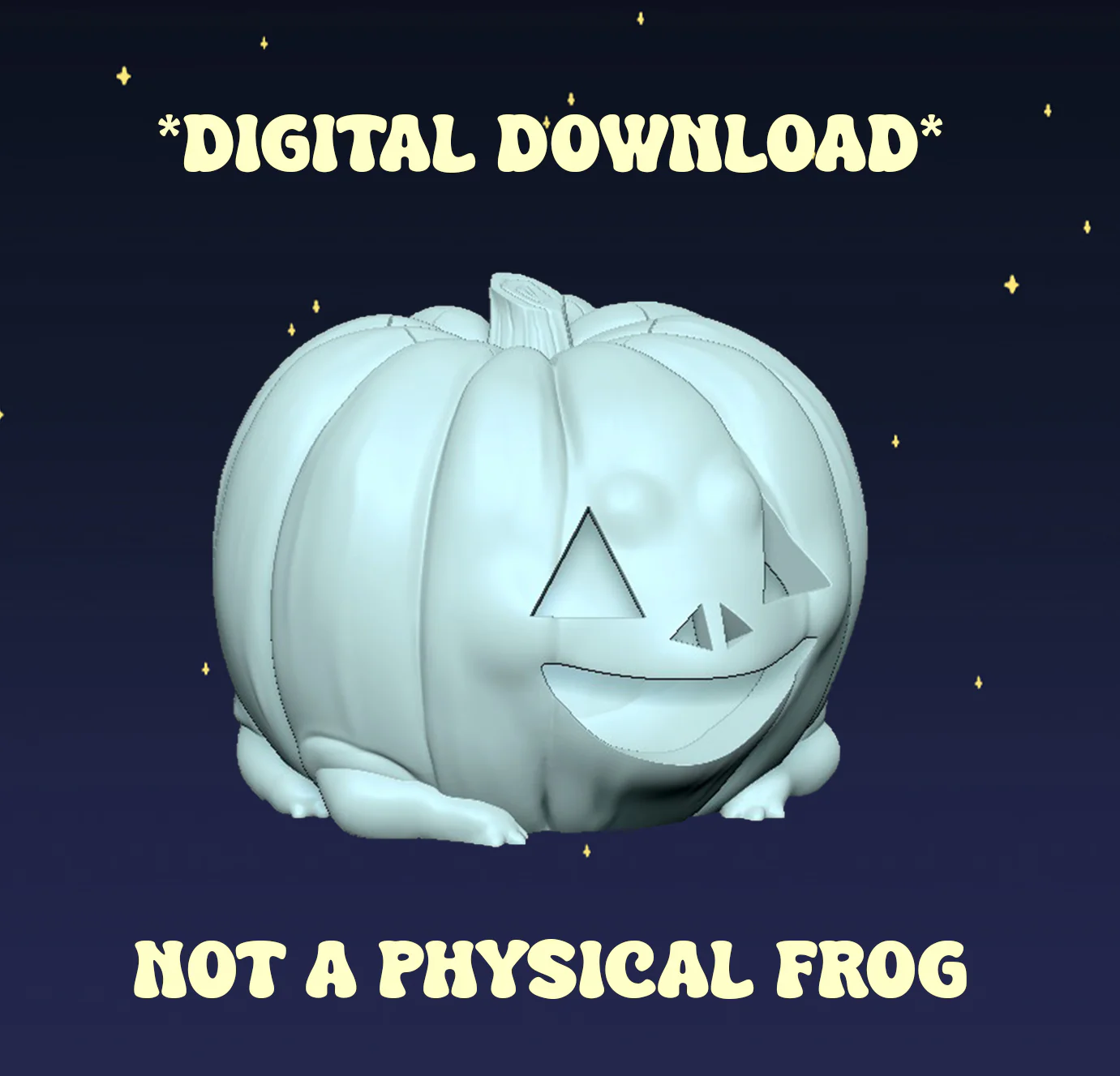 Jack O'Lantern Frogs - Digital STL File - Image 6