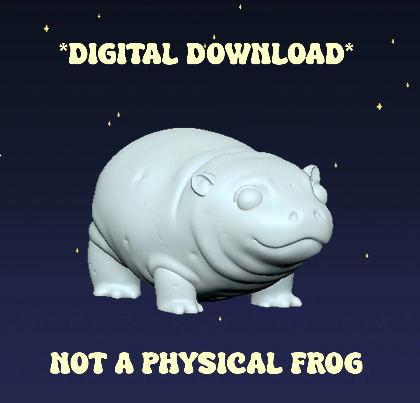 Potato Frog & Hippo - Digital STL File - Image 2