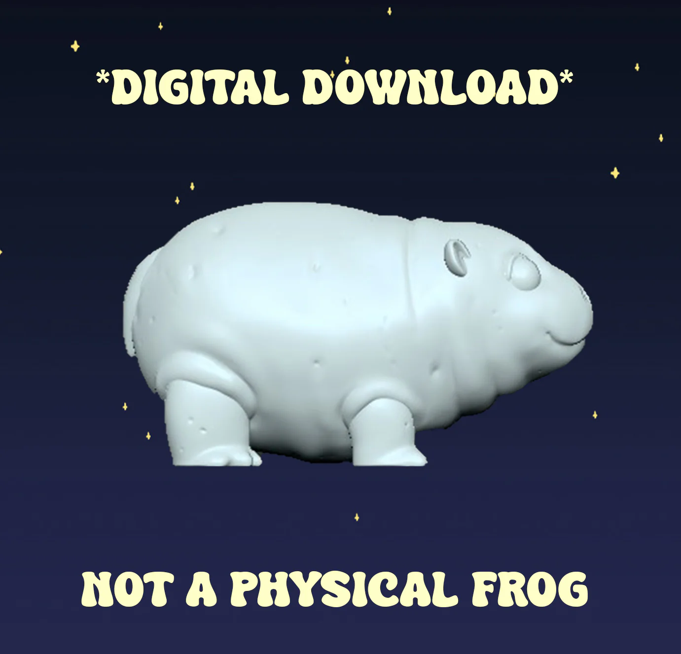 Potato Frog & Hippo - Digital STL File - Image 3