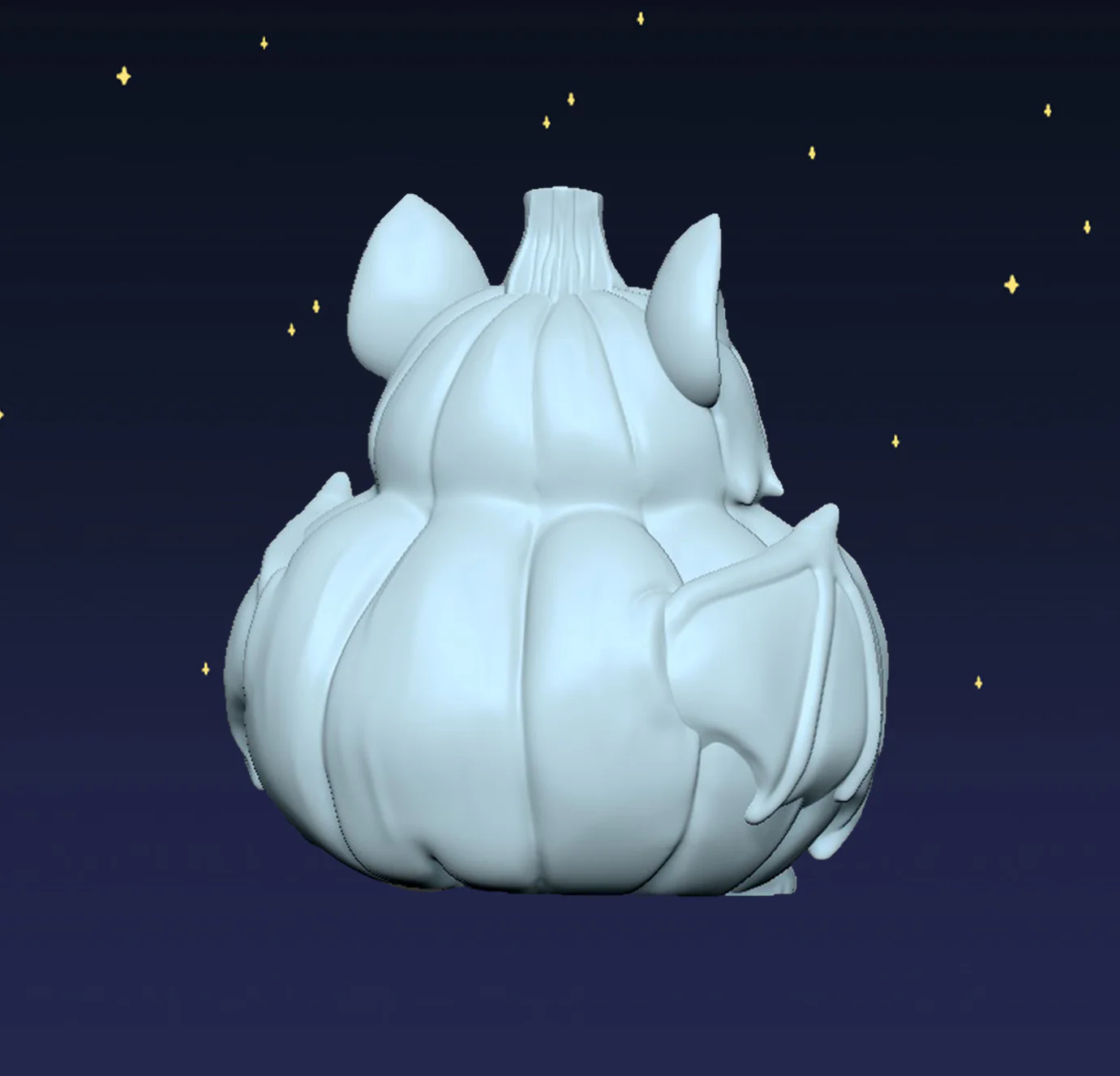 Pumpkin Bat - Digital STL File - Image 3