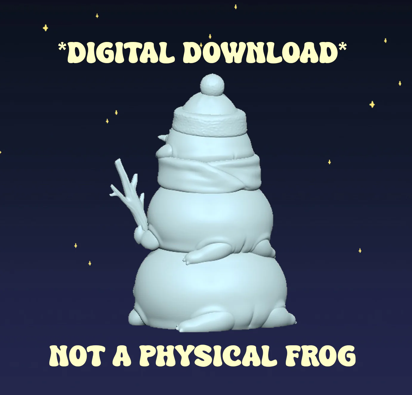 Snowman Stack Frogs - Digital STL File - Image 2
