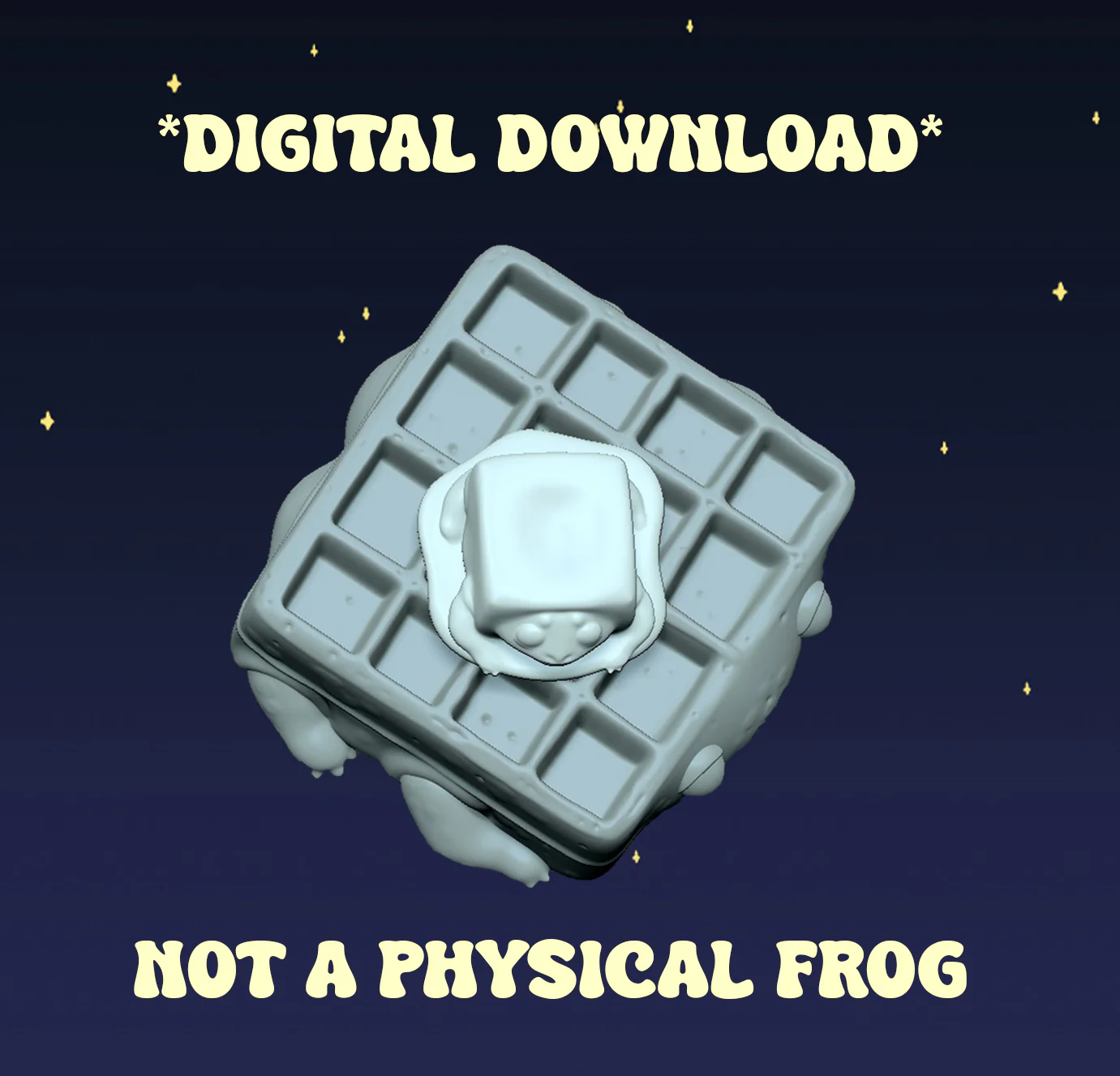 Waffle Frog - Digital STL File