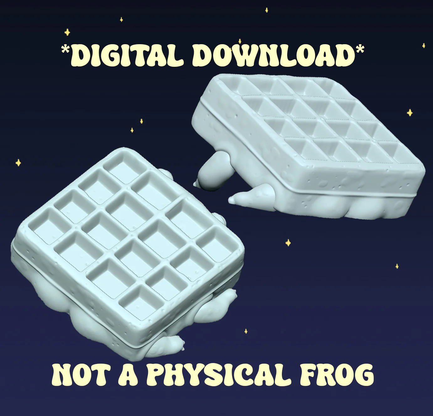 Waffle Frog - Digital STL File - Image 3