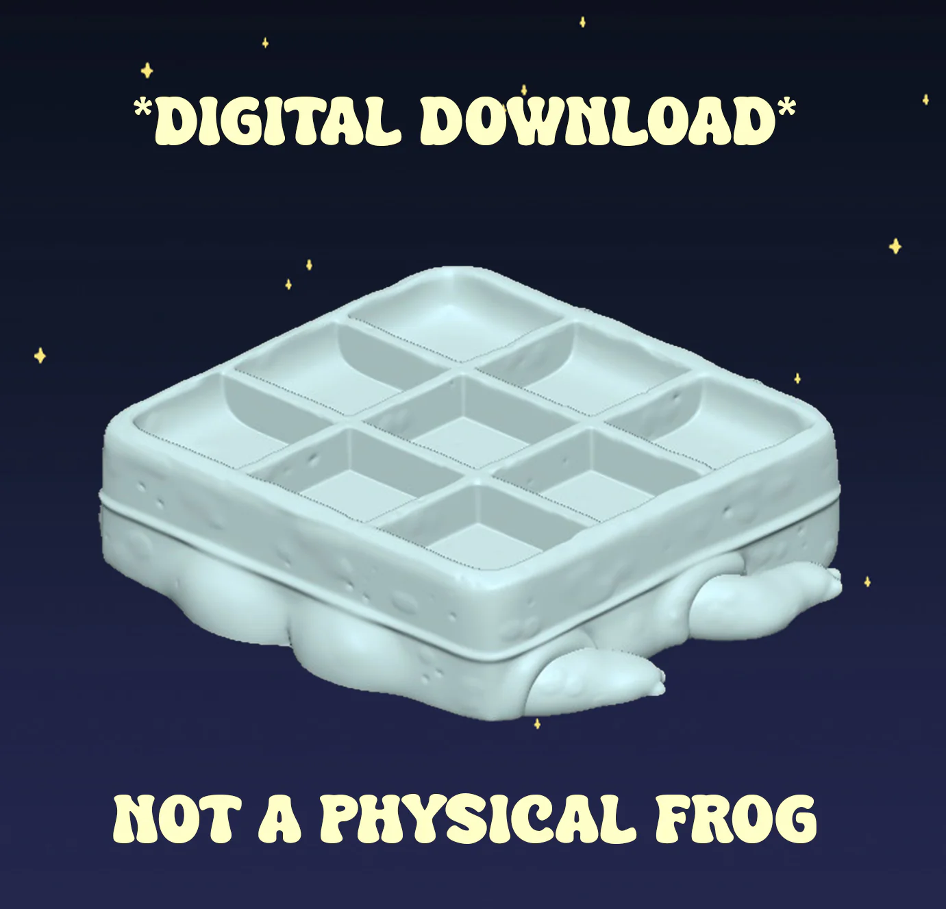 Waffle Tic-Tac-Toe Set - Digital STL File - Image 4
